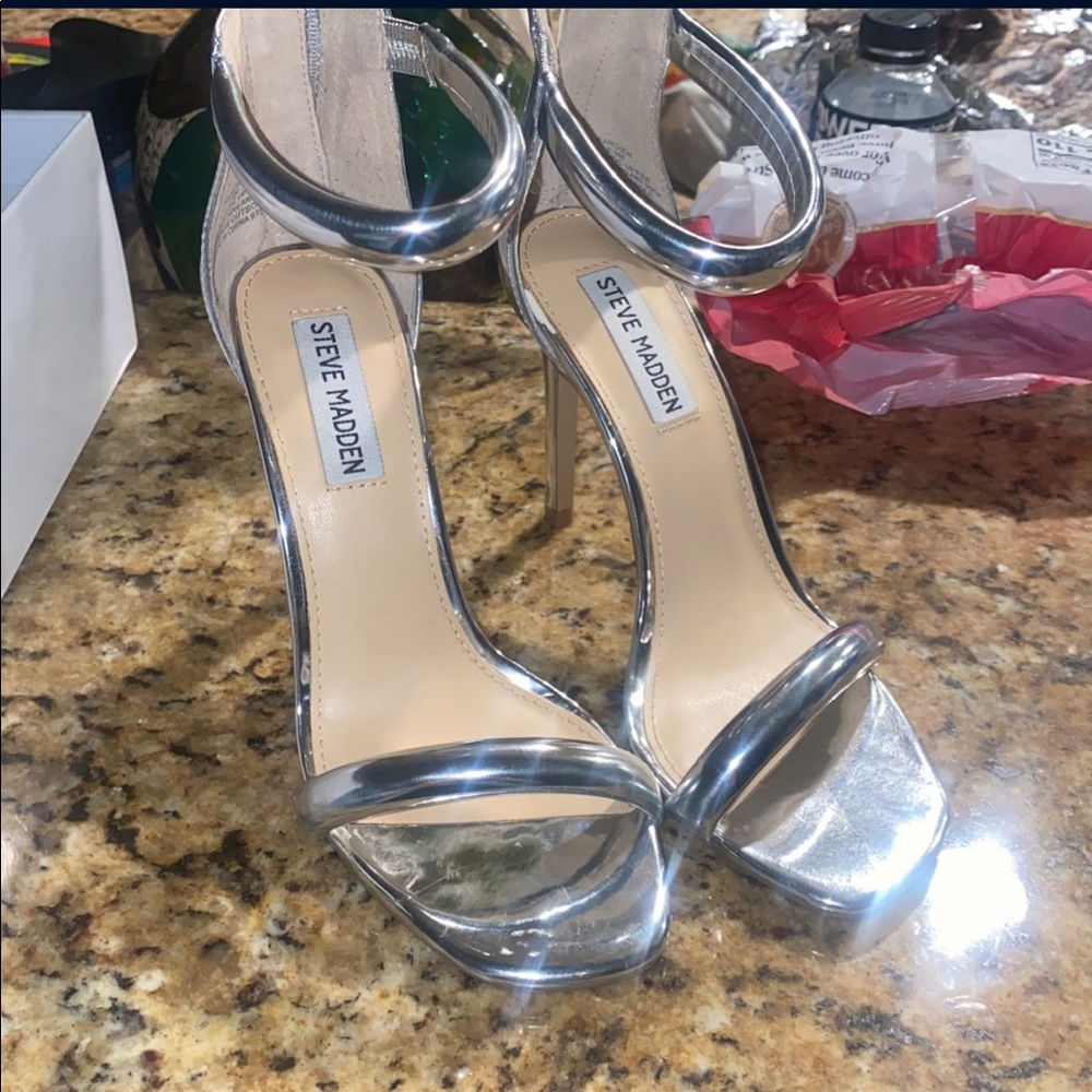 Steve Madden fancier silver heels.